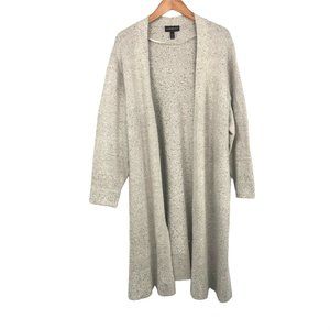 Lane Bryant Taupe Sequin Shimmer Open Front Cardigan Duster Sweater Sz 26/28